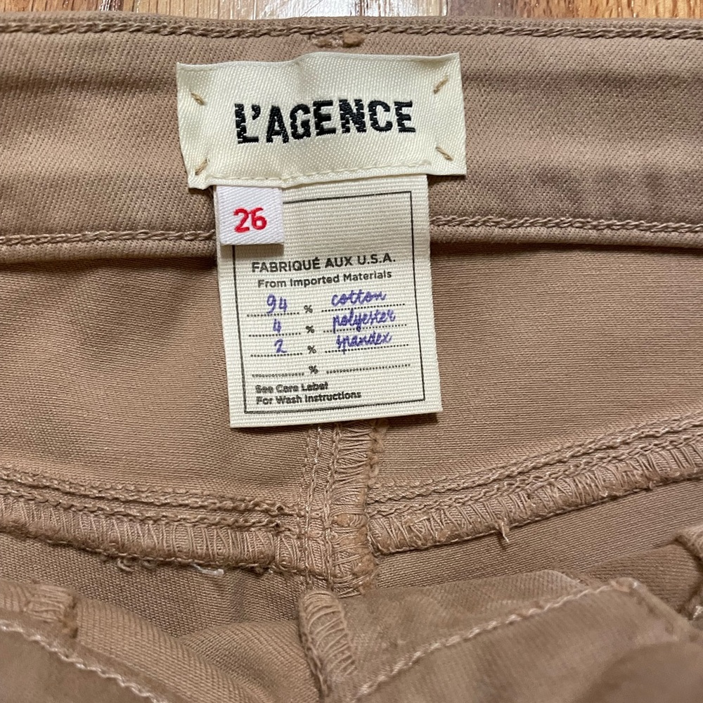 NWOT L'AGENCE Tan Margot Skinny Jeans Size 26